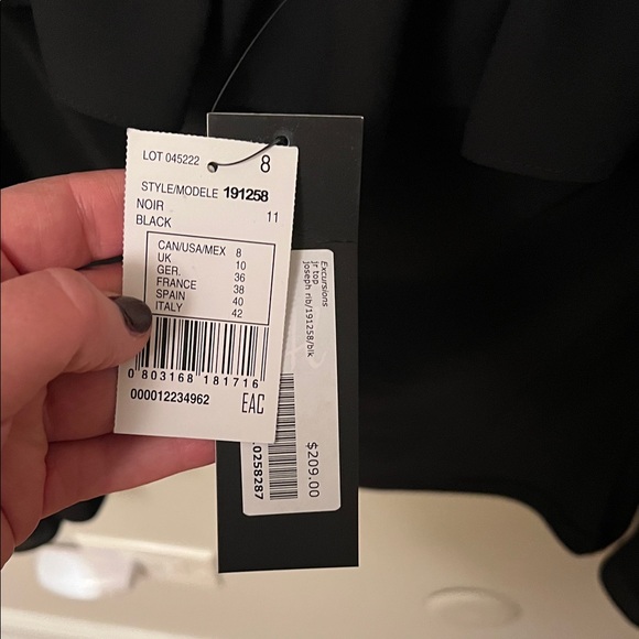 Joseph Ribkoff Black Ruffled Blouse - Picture 3 of 4